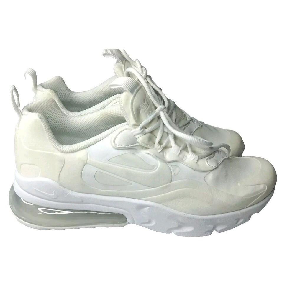 Nike Air Max 270 React Low Triple White BQ0103-100  Kids Shoes Size 6Y